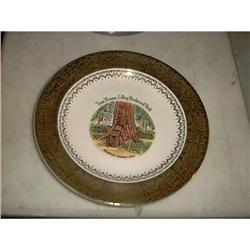 Tree House Plate. Signed 22K Gold.  #993496