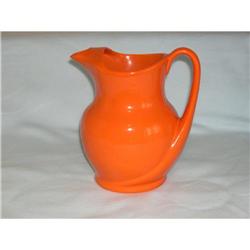Beautiful Orange Porcelain Pitcher.  #993506