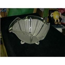 Beautiful Frosted Large Bowl Footed. #993507