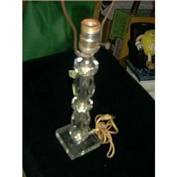 Nice Old Crystal Glass Lamp #993509