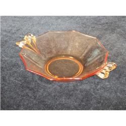 Beautiful Amber Color Candy Dish with Handles. #993514