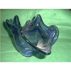 Gorgeous Blue Blown Glass Dish #993530