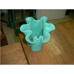 Scalloped Art Glass Vase Signed #993533