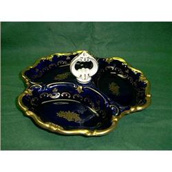 Signed Porcelain Cobalt Blue Dish #993556