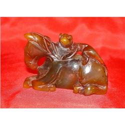 Chinese Jade in a model of monkey riding on #993569