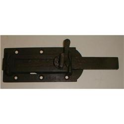 UNUSUAL CAST IRON PATENTED 1861 SLIDE BOLT #993570