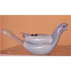OLD EUROPEAN BLUE BIRD DOVE GLASS FIGURE #993581