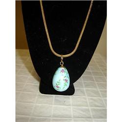 GORGEOUS...GERMAN HAND-PAINTED PORCEALIN EGG #993598