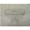 Image 1 : VINTAGE PRESSED GLASS PEDESTAL CAKE PLATE #993641