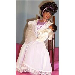  Porcelain Collectible AfAm Mother&BabyAvon #993643