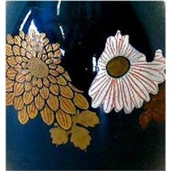 JAPAN  *  Kyo Kutani  Ceremonial Flower Vase #993658