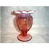 Image 1 : WESTMORELAND PINK LOTUS OPALESCENT VASE - #993671