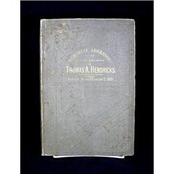 Antique Book Memorial Thomas A. Hendricks  #993682