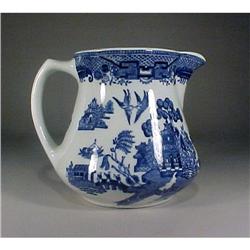 Antique Blue Willow Pitcher Shenango #993692