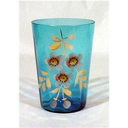 Antique Glass Tumbler Enamel Moser #993697
