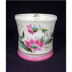 Porcelain Shaving Mug Pink Base & Flowers #993703