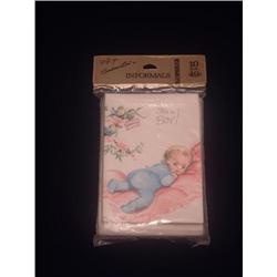 Vintage Birth Announcement cards; Set of 10 #993733
