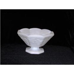 Milk Glass Fruit Bowl On Pedestal Base #993747