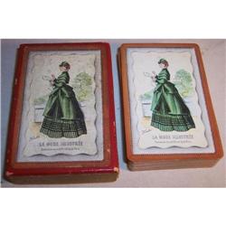 VINTAGE PLAYING CARDS/BOX-NO.1854 GODEY PRINT  #993820