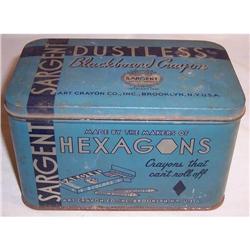 SARGENT DUSTLESS BLACKBOARD CRAYON TIN/CONT1935 #993823