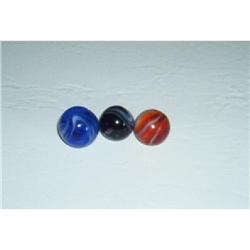  MARBLES-THREE AKRO AGATE  SLAG   #1006403