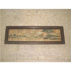 Asian Painting on Rice Squares Paper. Signed.  #1006521