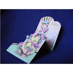 Easter card 2-fold  & die cut--ca 1930 #1006570