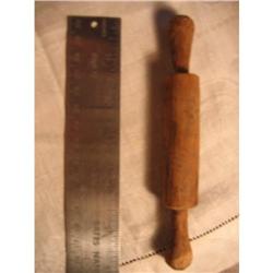 Hand-carved toy ROLLING PIN--dated 1923 #1006586