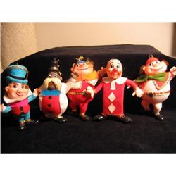 5 Disney Ornaments Alice in Wonderland x-ers #1006591