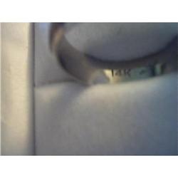 mens white 14K  wedding band #1006658