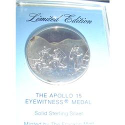 FRANKLIN MINT - "APOLLO 15 EYEWIITNESS"  Medal #1006665