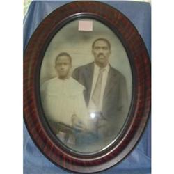 Black Americana Framed Photo of Man & Woman #1006682