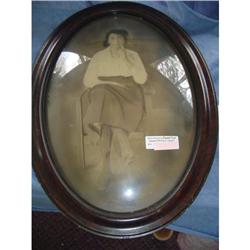 Black Americana Framed Photo of Woman in Chair #1006683