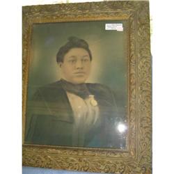 Black Americana Framed Pastel - Lady #1006687