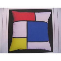 Pair of Mondrian Print pillows  #1006755