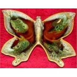 VINTAGE VAN BRIGGLE SIGNED BUTTERFLY DISH #1006875