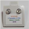 Image 2 : 10K WHITE GOLD TANZANITE (1.72CT) EARRINGS