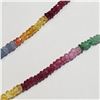 Image 2 : 14K YELLOW GOLD SAPPHIRE EMERALD RUBY (43CT) NECKLACE
