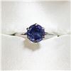 Image 1 : 14K WHITE GOLD TANZANITE(1.2CT) RING