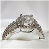 Image 2 : 14K WHITE GOLD DIAMOND (1.1CT) DIAMOND (0.75CT) RING