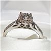 Image 2 : 14K WHITE GOLD DIAMOND (0.4CT) DIAMOND(0.16CT) RING