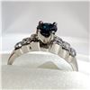 Image 3 : PLATINUM BLUE DIAMOND (0.5CT) DIAMOND (0.35CT) RING