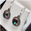 Image 2 : SILVER MYSTIC TOPAZ EARRINGS