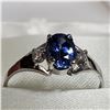 Image 2 : 10K WHITE GOLD CEYLON SAPPHIRE(0.85CT) DIAMOND(0.04CT) RING