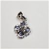 Image 2 : RHODIUM PLATED STERLING SILVER TANZANITE(1.6CT) PENDANT