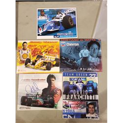 RACE CAR DRIVER AUTOGRAPHS (5) - INCLUDES PICTURES SIGNED BY JIMMY VASSER, ALEXANDRE TAGLIANI,
