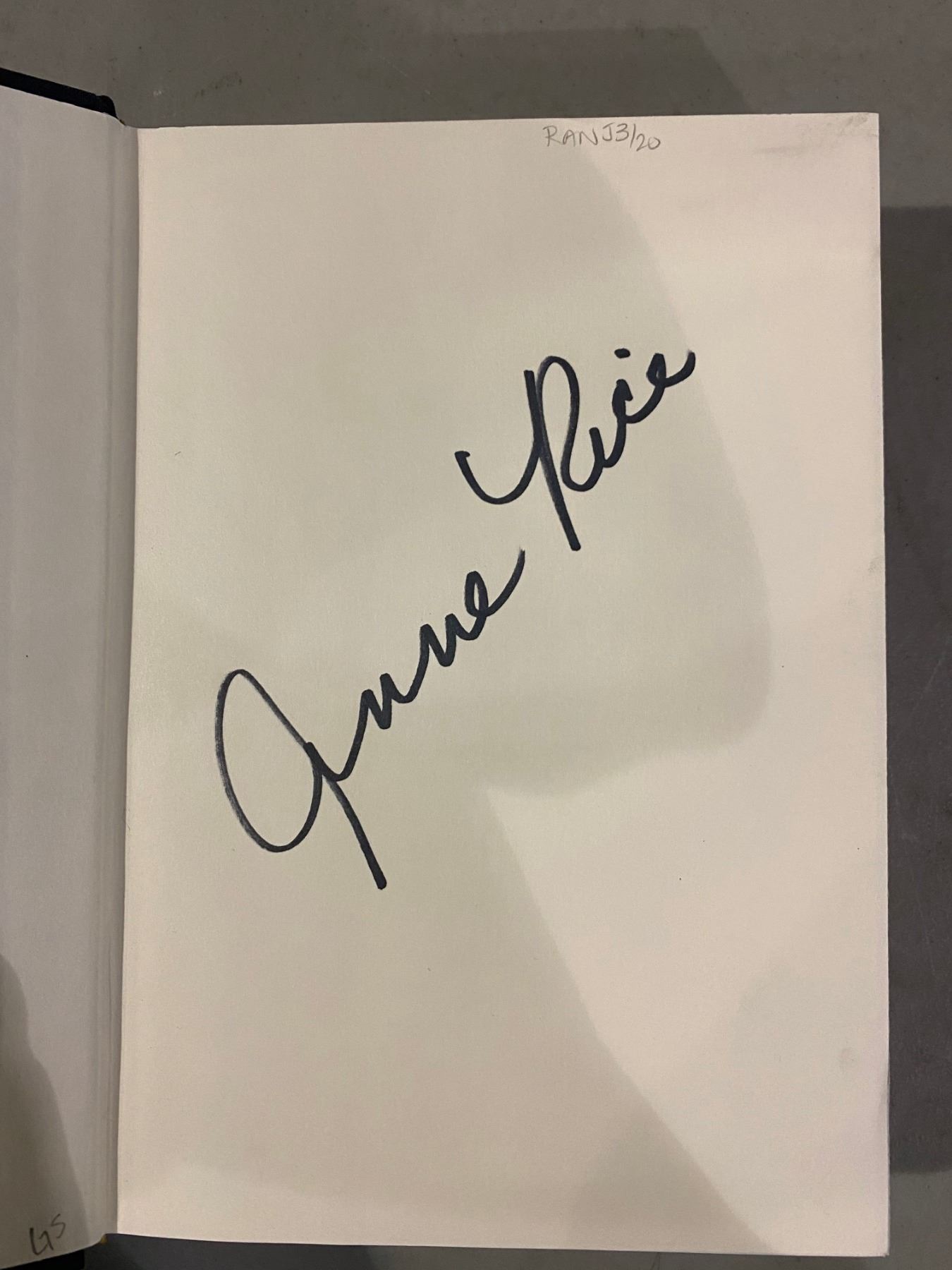 ANNE RICE SIGNED