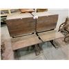 Image 1 : 2 ANTIQUE SCHOOL DESKS