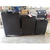 Image 2 : NEW IN BOX HEYS DURAVOLE LOCKING BLACK 3 PIECE SUITCASES