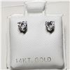 Image 1 : 10K WHITE GOLD  CZ EARRINGS